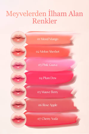 Yoğun Parlaklık ve Canlı Renkler Sunan Kalıcı Tint DASIQUE Juicy Dewy Tint (#06 Rose Apple)