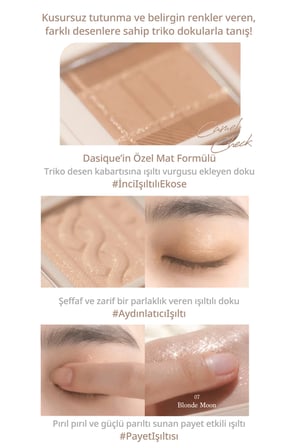 Mat ve Işıltılı Renk Seçenekleri Sunan Far Paleti DASIQUE Shadow Palette (#15 Beige Knit)