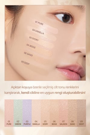 Kremsi Dokuya Sahip, Çok Amaçlı Kullanıma Uygun Kapatıcı Paleti DASIQUE Pro Concealer Palette (#01 Cover)