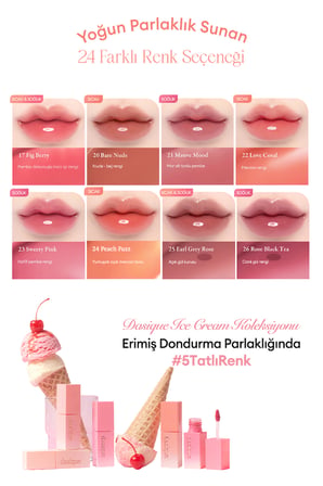 Yoğun Parlaklık ve Canlı Renkler Sunan Kalıcı Tint DASIQUE Juicy Dewy Tint (#11 Fig Plum)