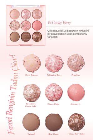 Mat ve Işıltılı Renk Seçenekleri Sunan Far Paleti DASIQUE Shadow Palette (#19 Candy Berry)