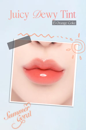 Yoğun Parlaklık ve Canlı Renkler Sunan Kalıcı Tint DASIQUE Juicy Dewy Tint (#15 Orange Coke)