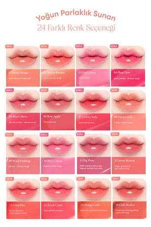 Yoğun Parlaklık ve Canlı Renkler Sunan Kalıcı Tint DASIQUE Juicy Dewy Tint (#15 Orange Coke)