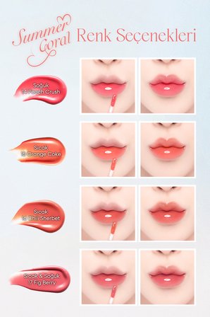 Yoğun Parlaklık ve Canlı Renkler Sunan Kalıcı Tint DASIQUE Juicy Dewy Tint (#13 Coral Fizz)