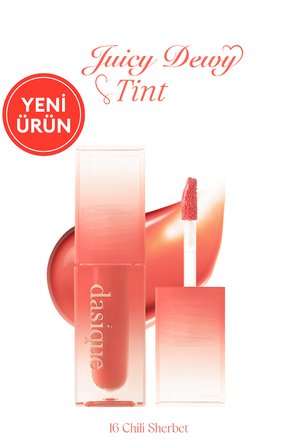 Yoğun Parlaklık ve Canlı Renkler Sunan Kalıcı Tint DASIQUE Juicy Dewy Tint (#16 Chili Sherbet)