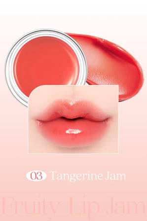 Yoğun Parlaklık Sunan, Meyve Renklerinde Kavanozda Dudak Balmı DASIQUE Fruity Lip Jam 03 Tangerine