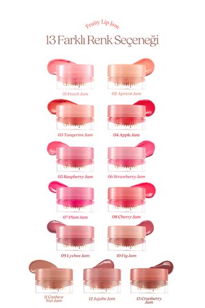 Yoğun Parlaklık Sunan, Meyve Renklerinde Kavanozda Dudak Balmı DASIQUE Fruity Lip Jam 05 Raspberry