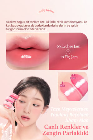 Yoğun Parlaklık Sunan, Meyve Renklerinde Kavanozda Dudak Balmı DASIQUE Fruity Lip Jam 10 Fig Jam