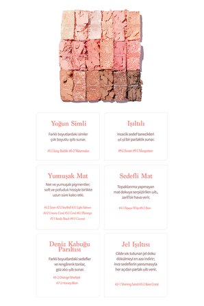 Mat ve Işıltılı Renk Seçenekleri Sunan Far Paleti DASIQUE Shadow Palette (#23 Summer Coral)