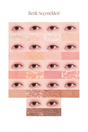 Mat ve Işıltılı Renk Seçenekleri Sunan Far Paleti DASIQUE Shadow Palette (#23 Summer Coral)