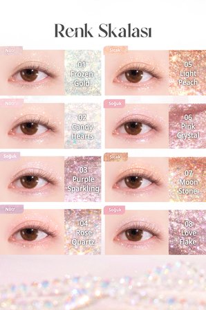 İnci Işıltılı Likit Glitter DASIQUE Starlit Jewel Liquid  Glitter (#02 Candy Hearts)