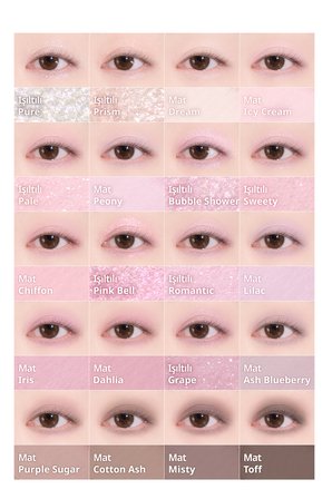Mat ve Işıltılı Tonlardan Oluşan 20 Renkli Far Paleti DASIQUE Mood Shadow Palette (04 Light Lavender)