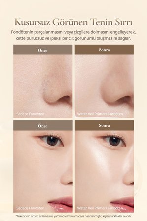 Çiçek Özleriyle Nemlendiren, Aydınlatan ve Pürüzsüzleştiren Makyaj Bazı DASIQUE Water Veil Primer