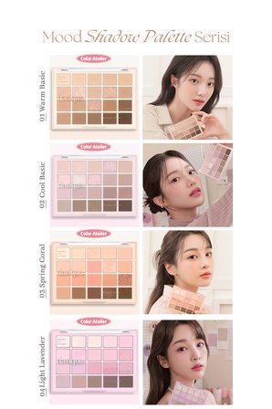 Mat ve Işıltılı Tonlardan Oluşan 20 Renkli Far Paleti DASIQUE Mood Shadow Palette (02 Cool Basic)