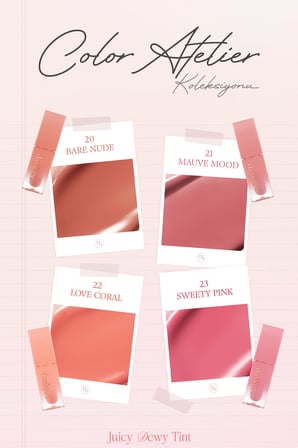 Yoğun Parlaklık ve Canlı Renkler Sunan Kalıcı Tint DASIQUE Juicy Dewy Tint (#20 Bare Nude)