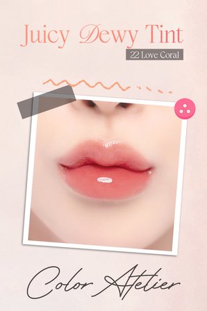 Yoğun Parlaklık ve Canlı Renkler Sunan Kalıcı Tint DASIQUE Juicy Dewy Tint (#22 Love Coral)