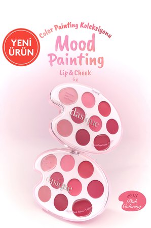 9 Renkli Ruj & Allık Paleti DASIQUE Mood Painting Lip & Cheek Palette (#03 Pink Coloring)