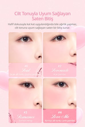 Karıştırılabilir Renk Tonlarına Sahip 4lü Allık Paleti DASIQUE Blending Mood Cheek (#13 Sweet Heart)