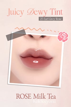 Yoğun Parlaklık ve Canlı Renkler Sunan Kalıcı Tint DASIQUE Juicy Dewy Tint (#25 Earl Grey Rose)