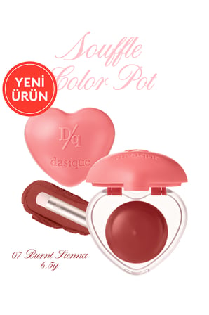Yoğun Pigmentli Köpük Yapıda Kadife Bitişli Ruj & Allık DASIQUE Souffle Color Pot 07 Burnt Sienna