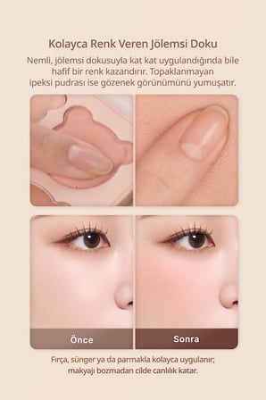 Karıştırılabilir Renk Tonlarına Sahip 4lü Jel Allık DASIQUE Blending Mood Cheek (#16 Brown Bear)