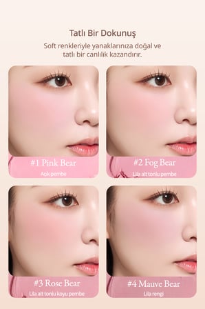 Karıştırılabilir Renk Tonlarına Sahip 4lü Jel Allık DASIQUE Blending Mood Cheek (#17 Mauve Bear)