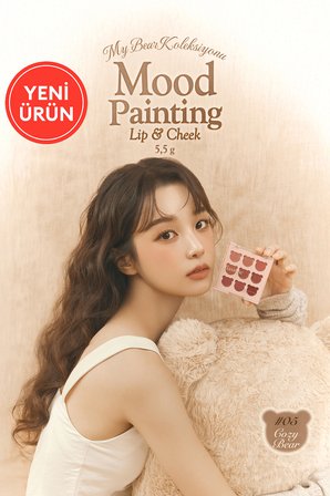 9 Renkli Ruj & Allık Paleti DASIQUE Mood Painting Lip & Cheek Palette (#05 Cozy Bear)