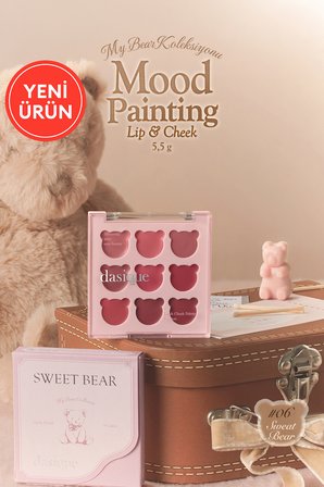 9 Renkli Ruj & Allık Paleti DASIQUE Mood Painting Lip & Cheek Palette (#06 Sweet Bear)