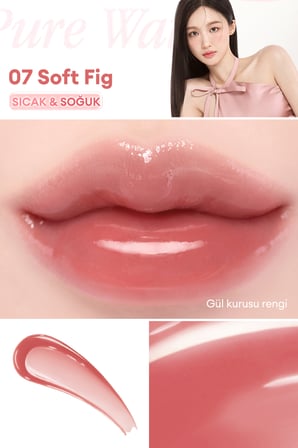 Nemlendirici ve Besleyici, Dudak Parlatıcısı DASIQUE Pure Water Lip Gloss (07 Soft Fig)