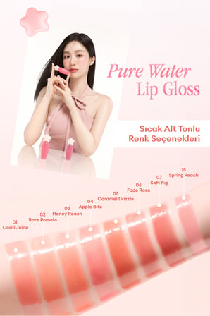 Nemlendirici ve Besleyici, Dudak Parlatıcısı DASIQUE Pure Water Lip Gloss (10 Melted Berry)
