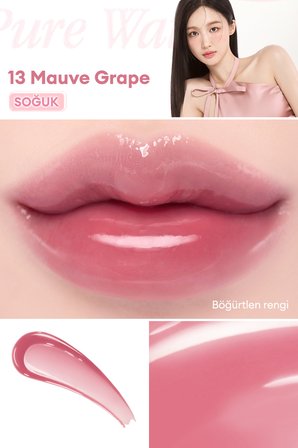 Nemlendirici ve Besleyici, Dudak Parlatıcısı DASIQUE Pure Water Lip Gloss (13 Mauve Grape)