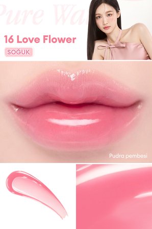 Nemlendirici ve Besleyici, Dudak Parlatıcısı DASIQUE Pure Water Lip Gloss (16 Love Flower)