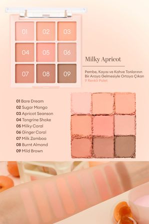 Mat Renk Seçenekleri Sunan Far Paleti DASIQUE Shadow Palette (32 Milky Apricot)