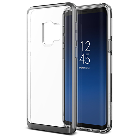 VRS Design Galaxy S9 Crystal Bumper Kılıf Steel Silver