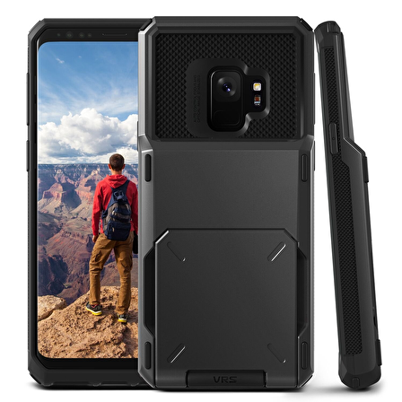 VRS Design Galaxy S9 Damda Folder Kılıf Metallic Black