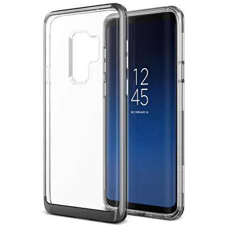 VRS Design Galaxy S9 Plus Crystal Bumper Kılıf Steel Silver