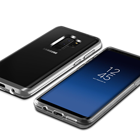 VRS Design Galaxy S9 Plus Crystal Bumper Kılıf Steel Silver