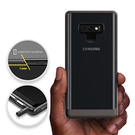 VRS Design Galaxy Note 9 Crystal Bumper Kılıf Metallic Black