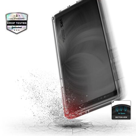 VRS Design Galaxy Note 9 Crystal Bumper Kılıf Steel Silver