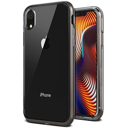 VRS iPhone XR Crystal Bumper Kılıf Metallic Black