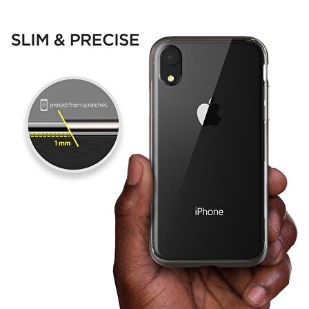 VRS iPhone XR Crystal Bumper Kılıf Metallic Black