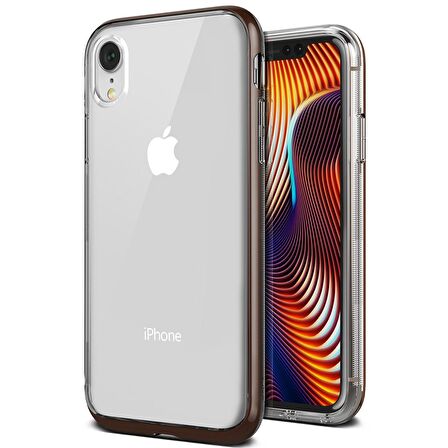 VRS iPhone XR Crystal Bumper Kılıf Brown