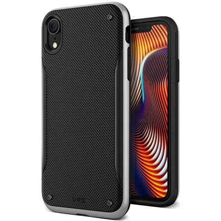 VRS iPhone XR High Pro Shield Kılıf Steel Silver