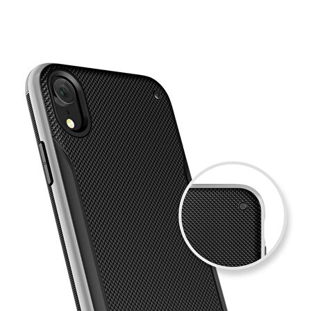 VRS iPhone XR High Pro Shield Kılıf Steel Silver