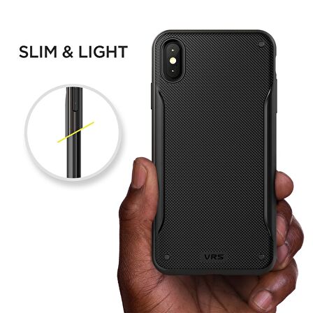 VRS iPhone Xs Max High Pro Shield Kılıf Metalic Black