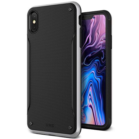 VRS iPhone Xs Max High Pro Shield Kılıf Steel Silver