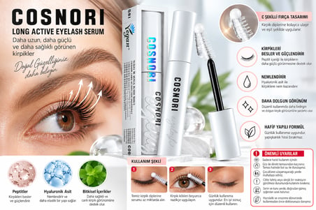 Cosnori Long Active Kirpik Serumu 9 ml
