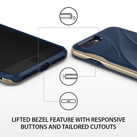 Ringke Wave iPhone 7/8 Plus ile Uyumlu KIlıf Marina Gold