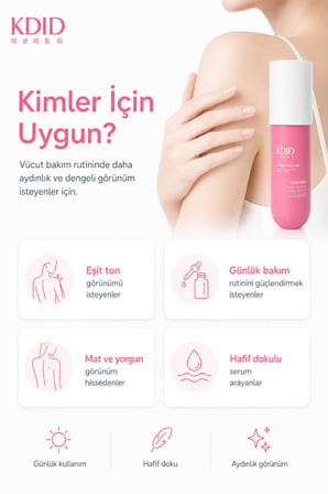 Kdid Toniver Brightening Body Serum Aydınlatıcı Vücut Serumu Retinol Niasinamid Glutatyon Toniver 200 ml
