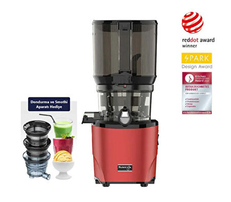 Kuvings AUTO10 Hands-Free Yavaş Sıkım Slow Juicer Meyve Sıkacağı Kırmızı